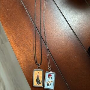 Holiday Cat Pendant Necklaces